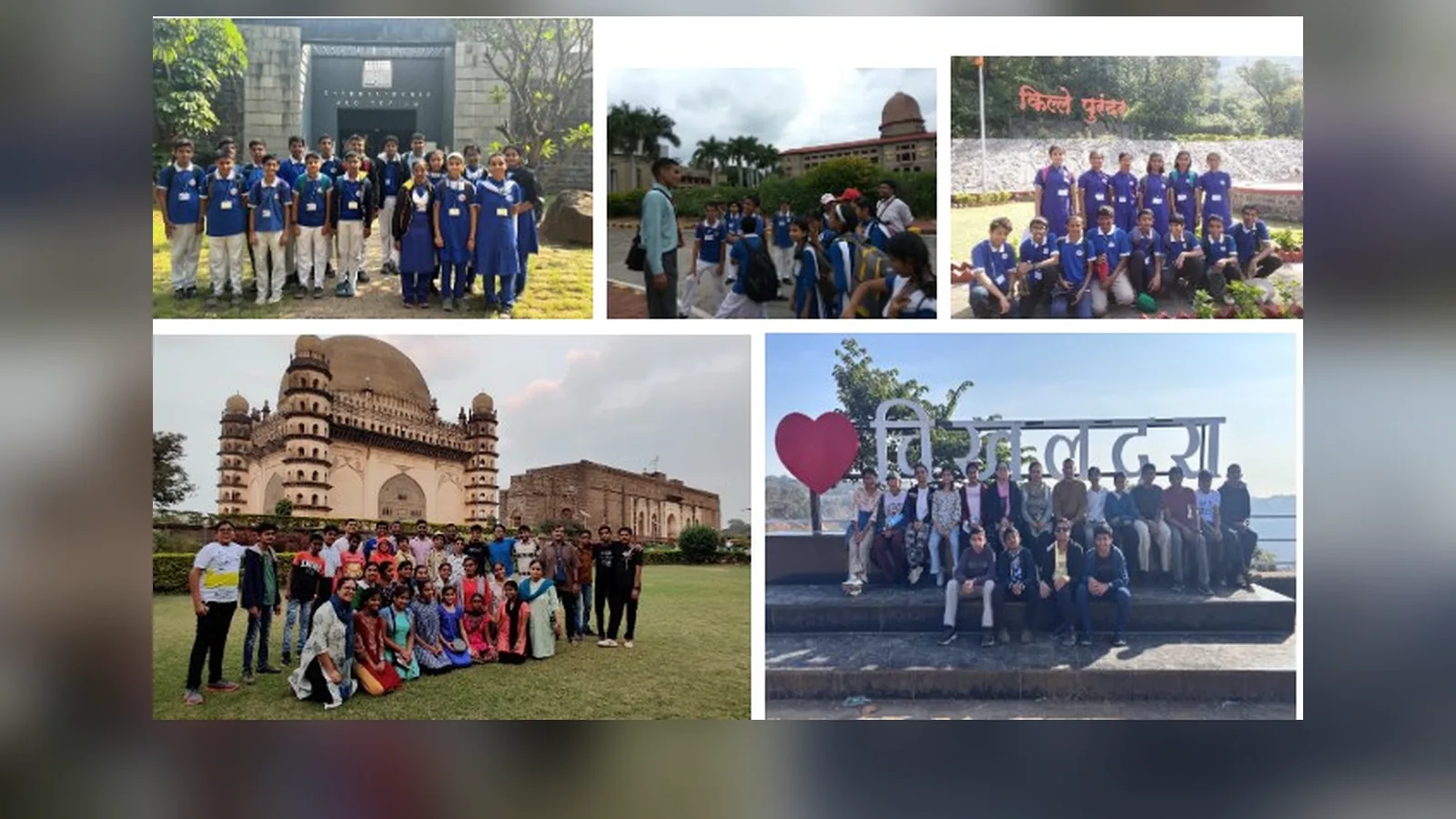 Classes photographed on excursions to forts, museums and monuments